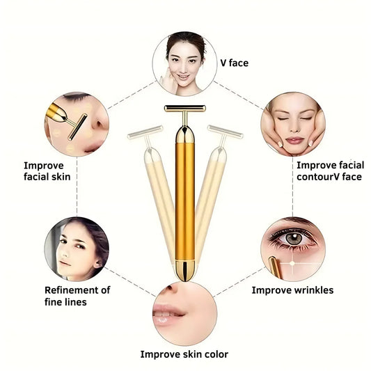 24K Gold Electric Facial Massage Roller